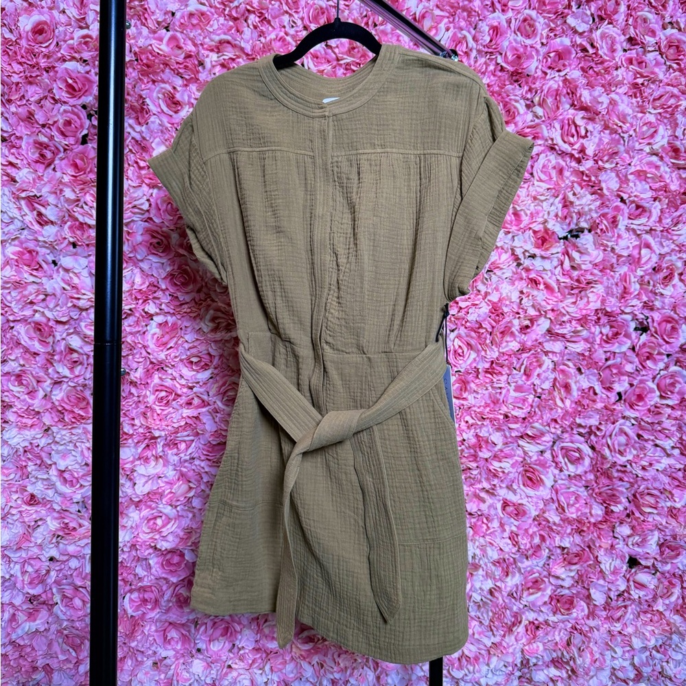 Saylor Bini Mini Dress in Army Gauze - Size M
